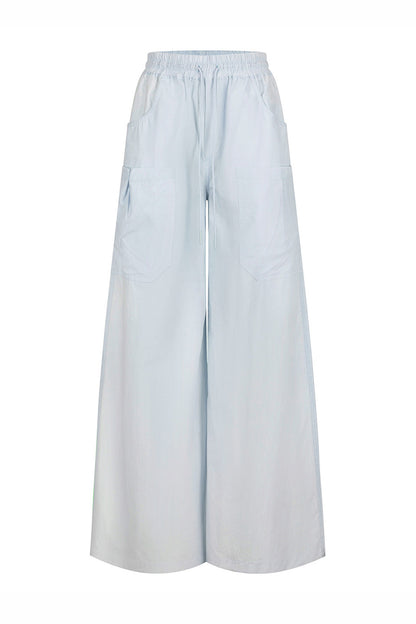 Large Pocket Wide-Leg Cargo Pants