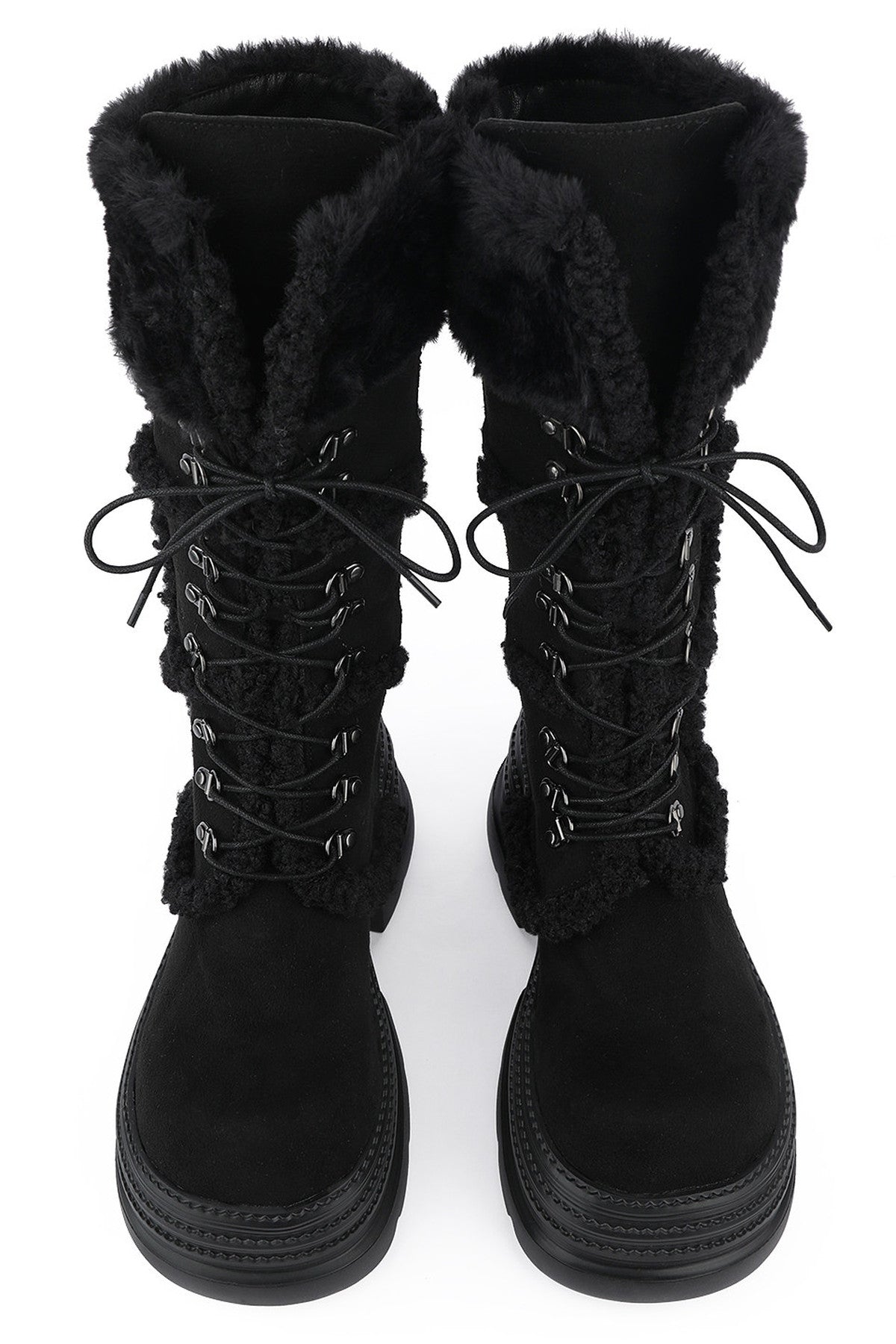 Furry Design Height-Increasing Thick Sole Martin Boots