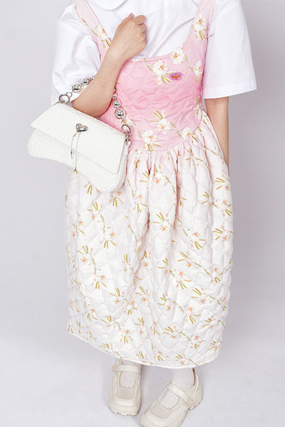 Pearl Pleated Crossbody Bag