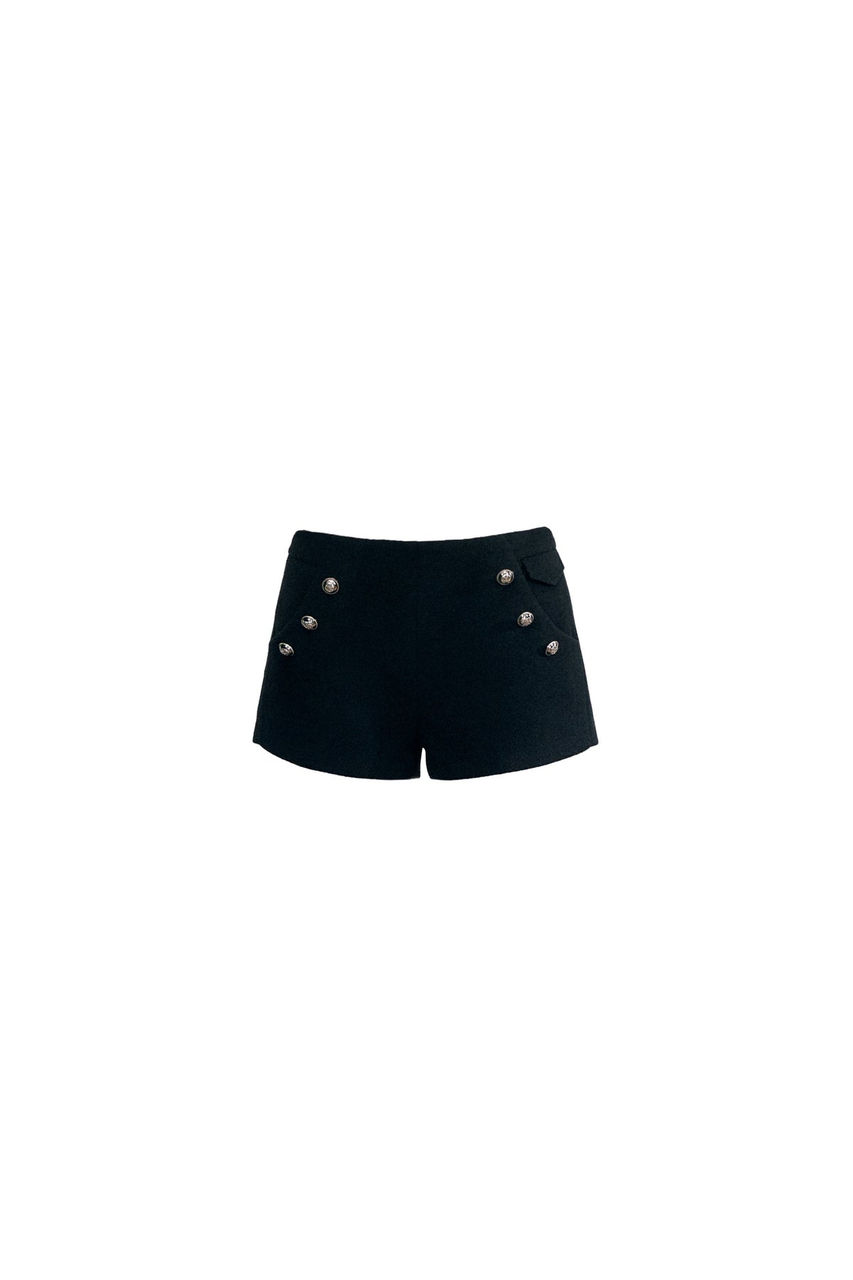 Zweireihiger Wollmantel und Hosen-Set