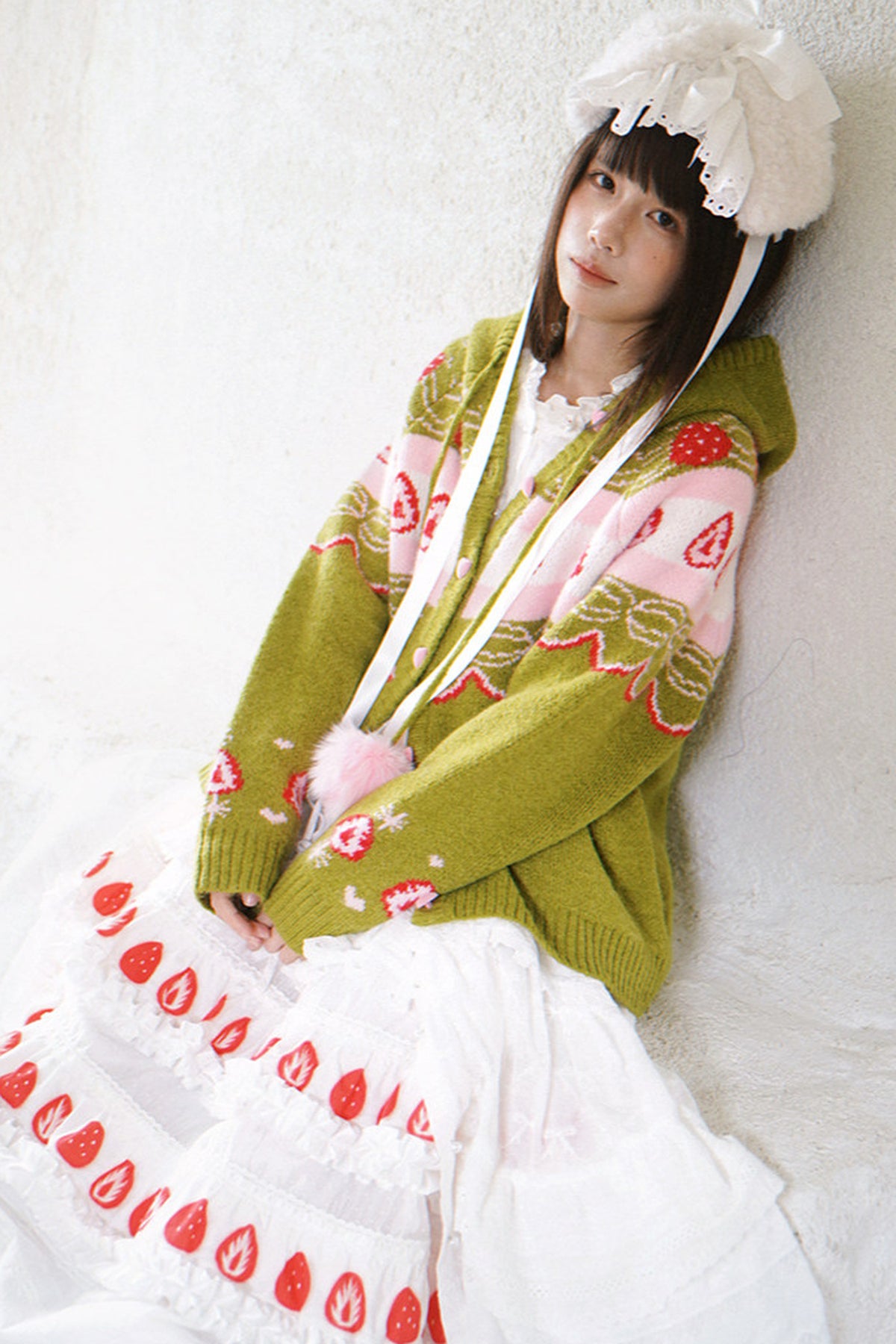 Strawberry Matcha Fair Isle Cardigan