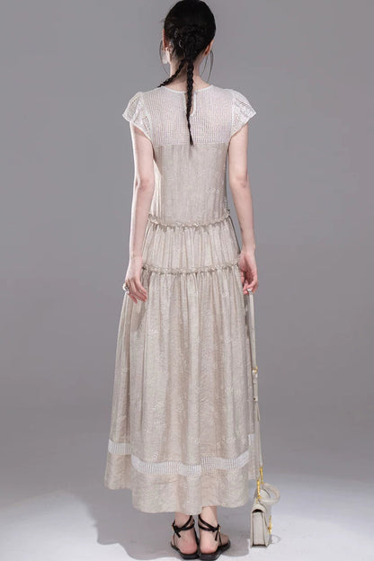 Chanson Khaki Lyocell Dress