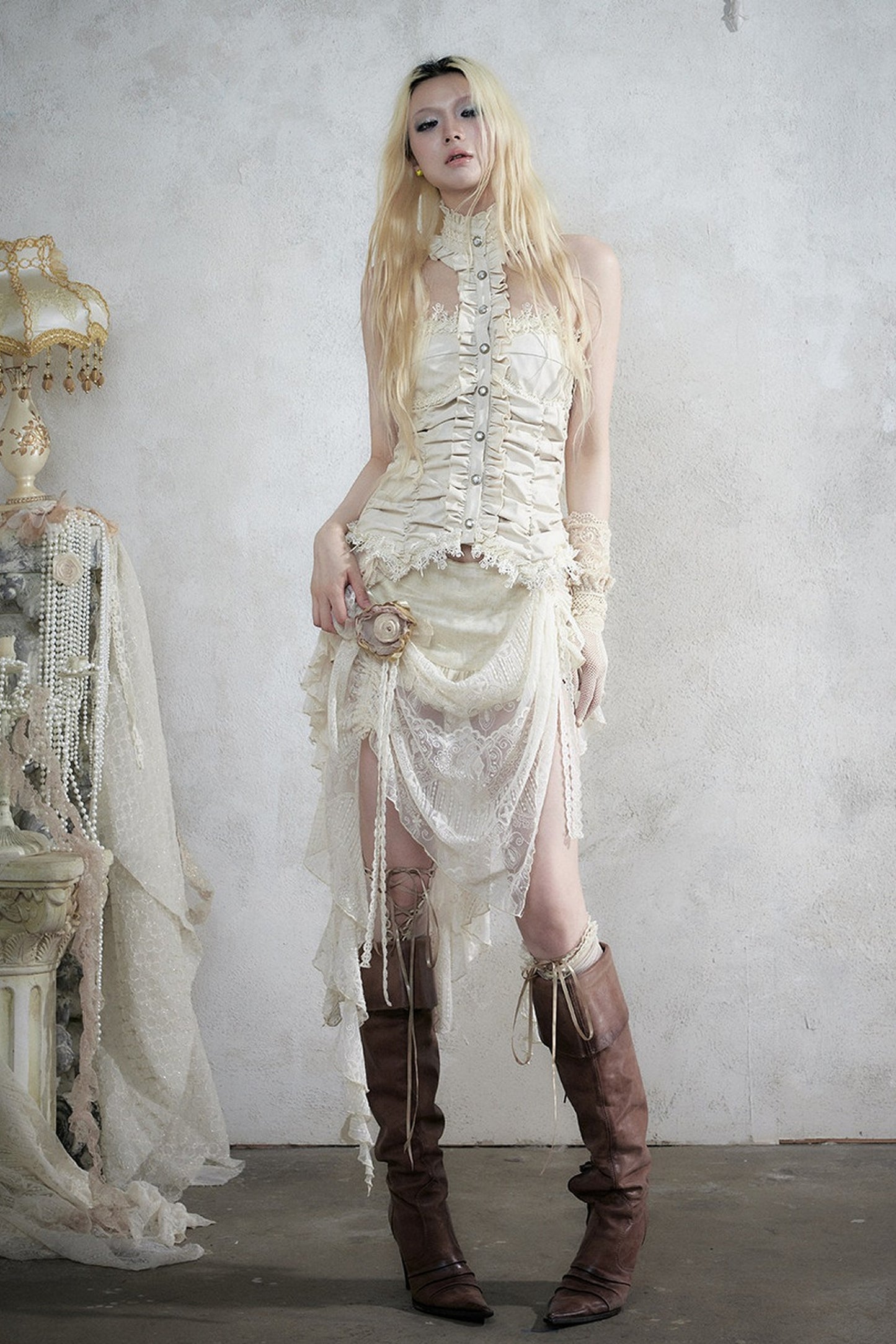 Baroque Asymmetrical Fishtail Skirt