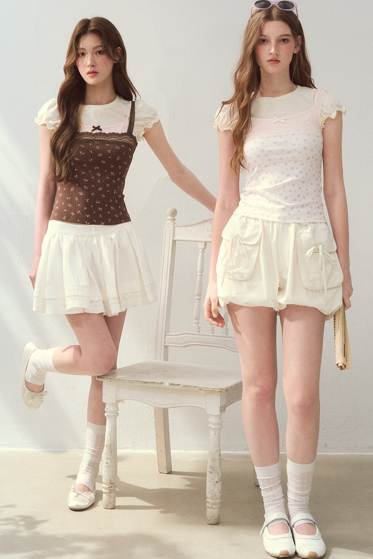 Cloud Cargo Bow Pumpkin Puff Shorts