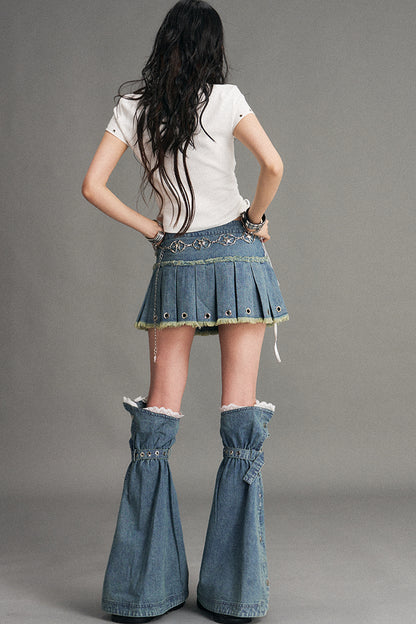 Y2K Denim Leg Warmers