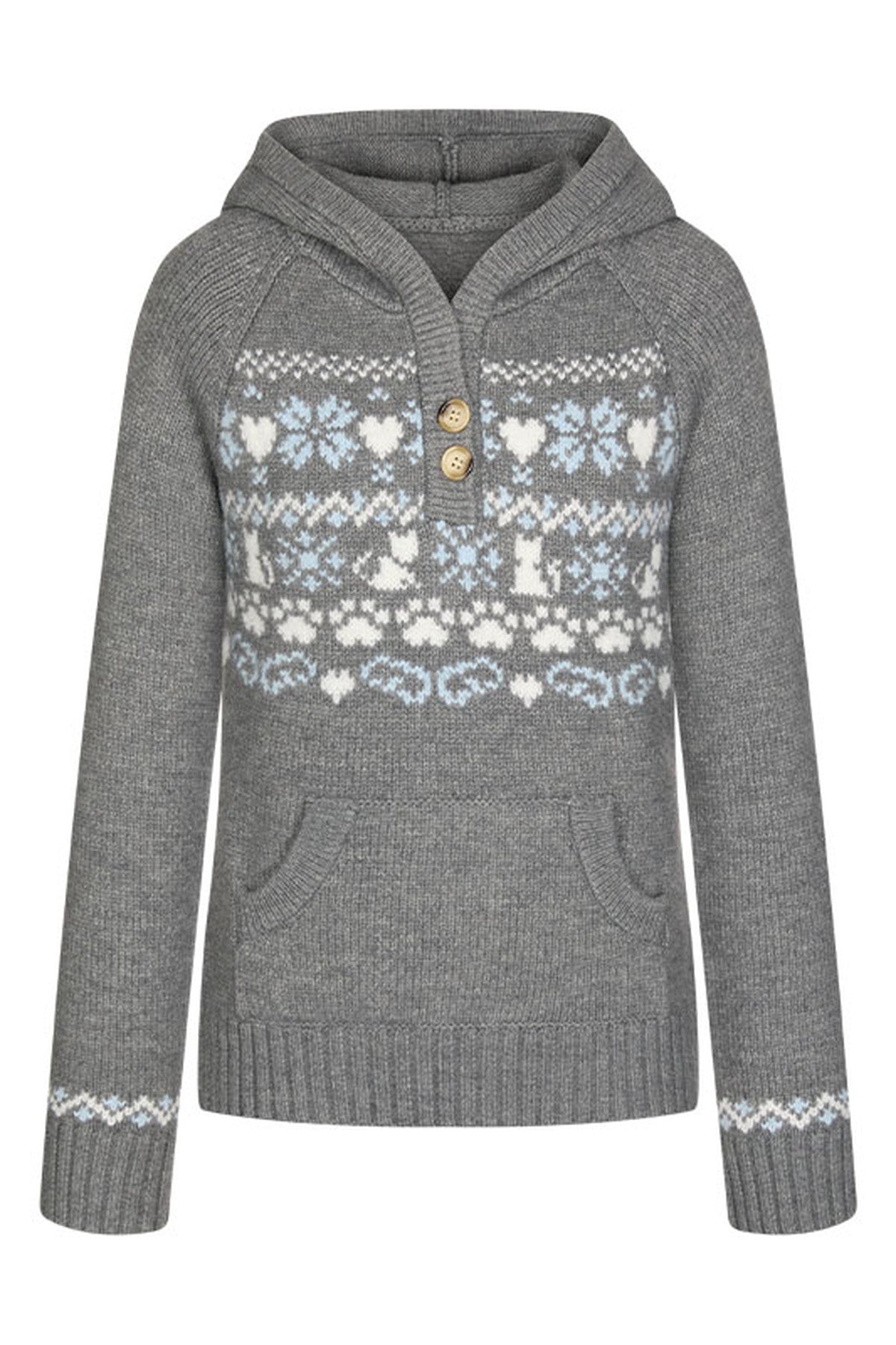 Fair Isle Knit Hoodie
