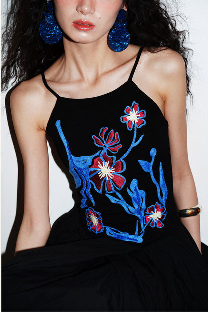3D Embroidered Vacation Dress