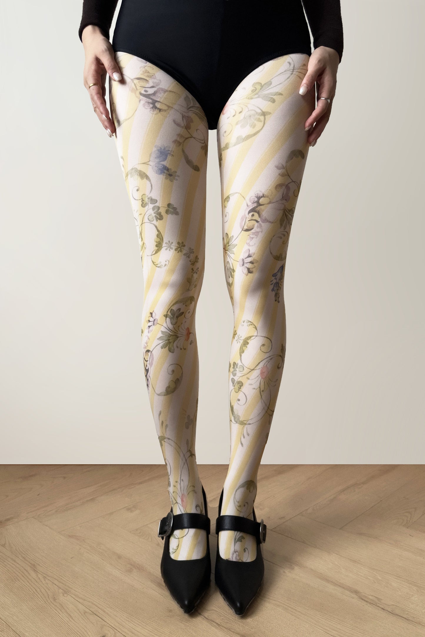 Retro-Strumpfhose mit Print