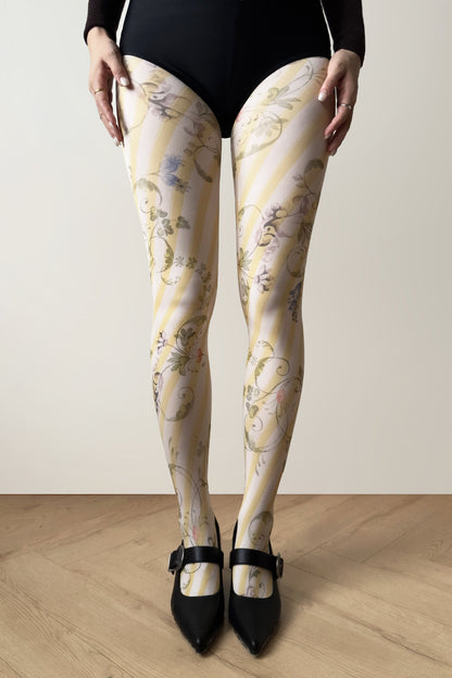 Retro-Strumpfhose mit Print