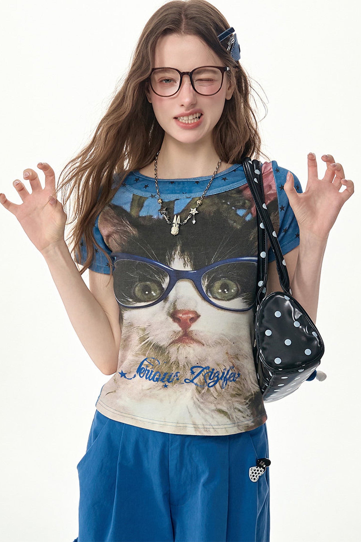 Round Neck Short-Sleeve Top