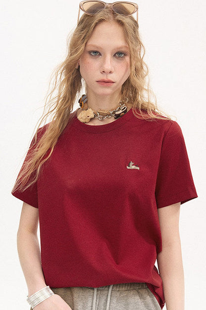 Loose Cotton Round Neck Top