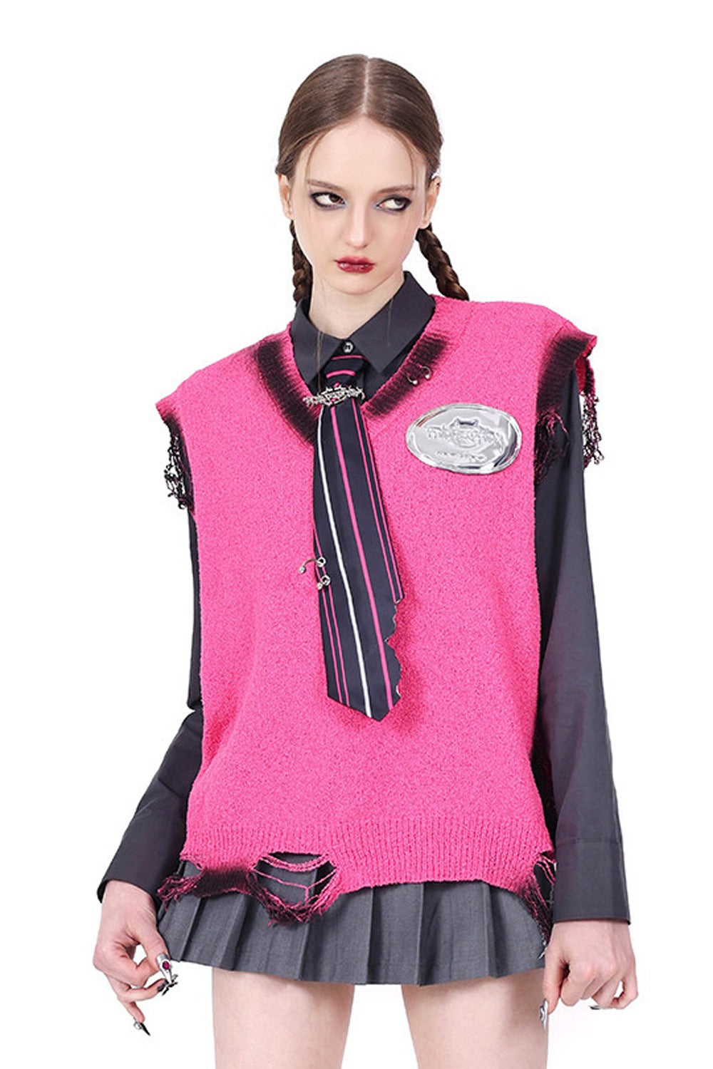 Y3K Ripped Sleeveless Knit Vest