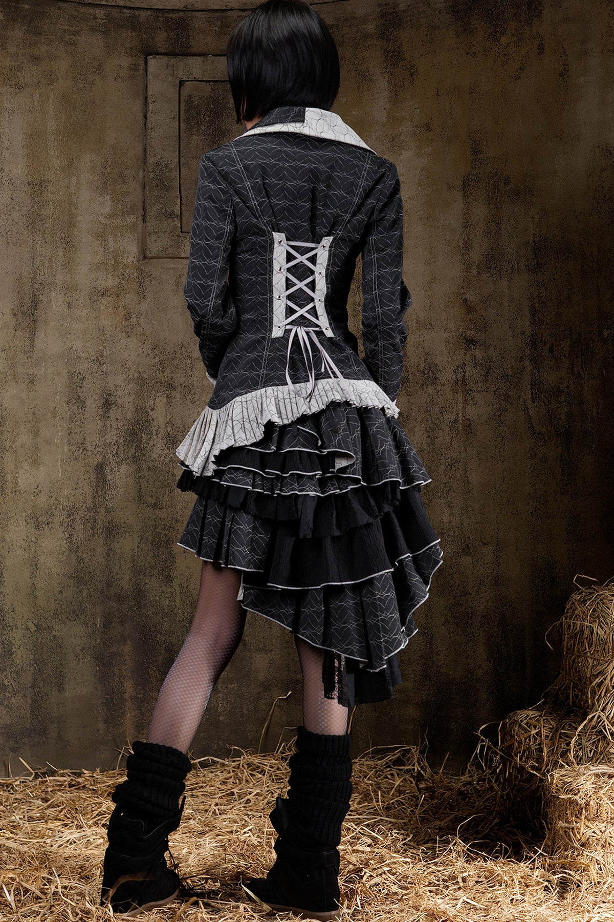 Asymmetrical Lapel Gothic Jacket