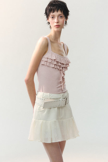 Square Neck Ruffle Camisole