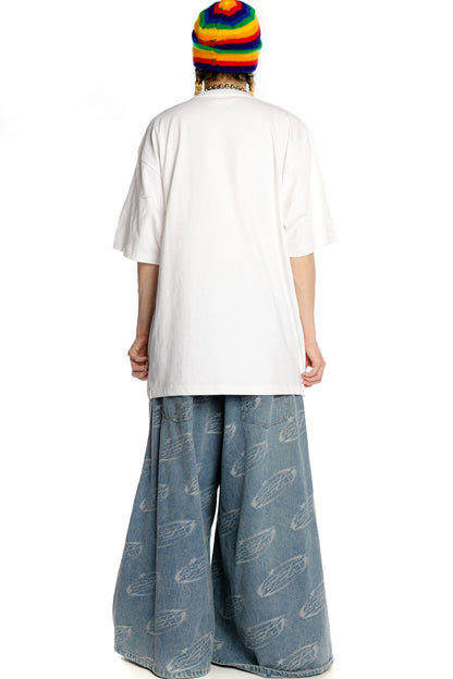 Pure Love Warrior lockere Subkultur-Bluse