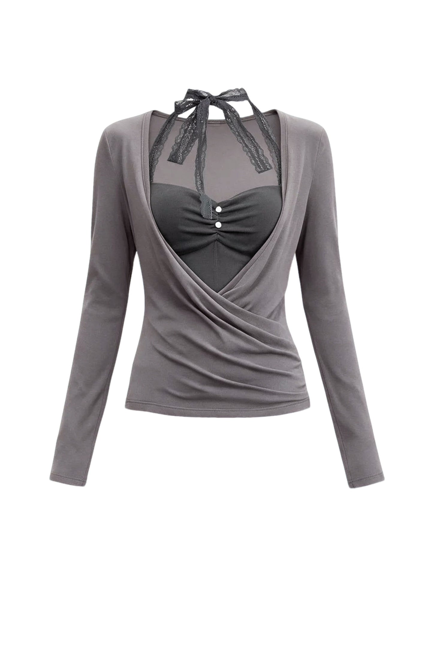 Suspender Blouse Cover-up and Skirt Three-Piece Set-Up