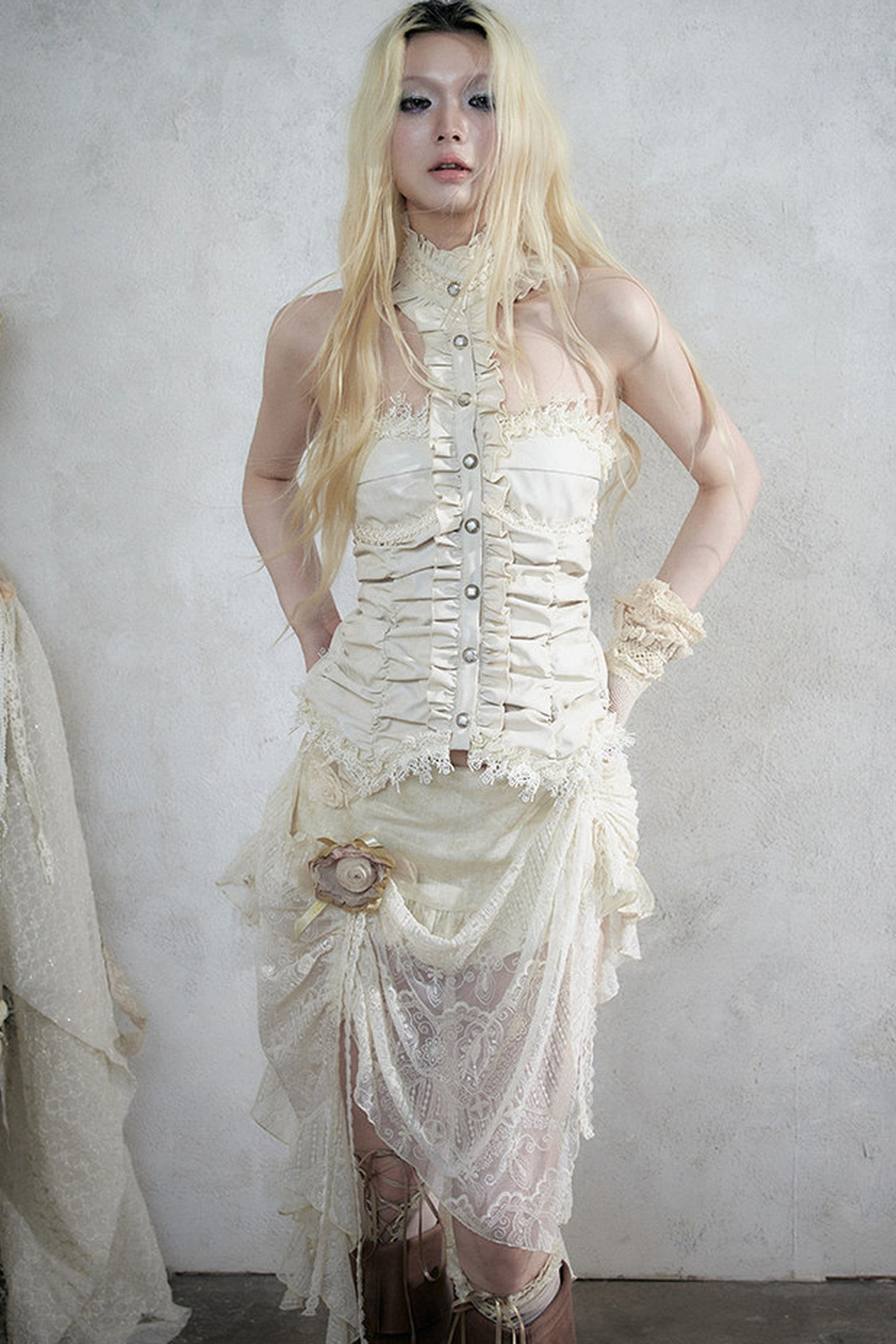 Baroque Velvet Lace Top