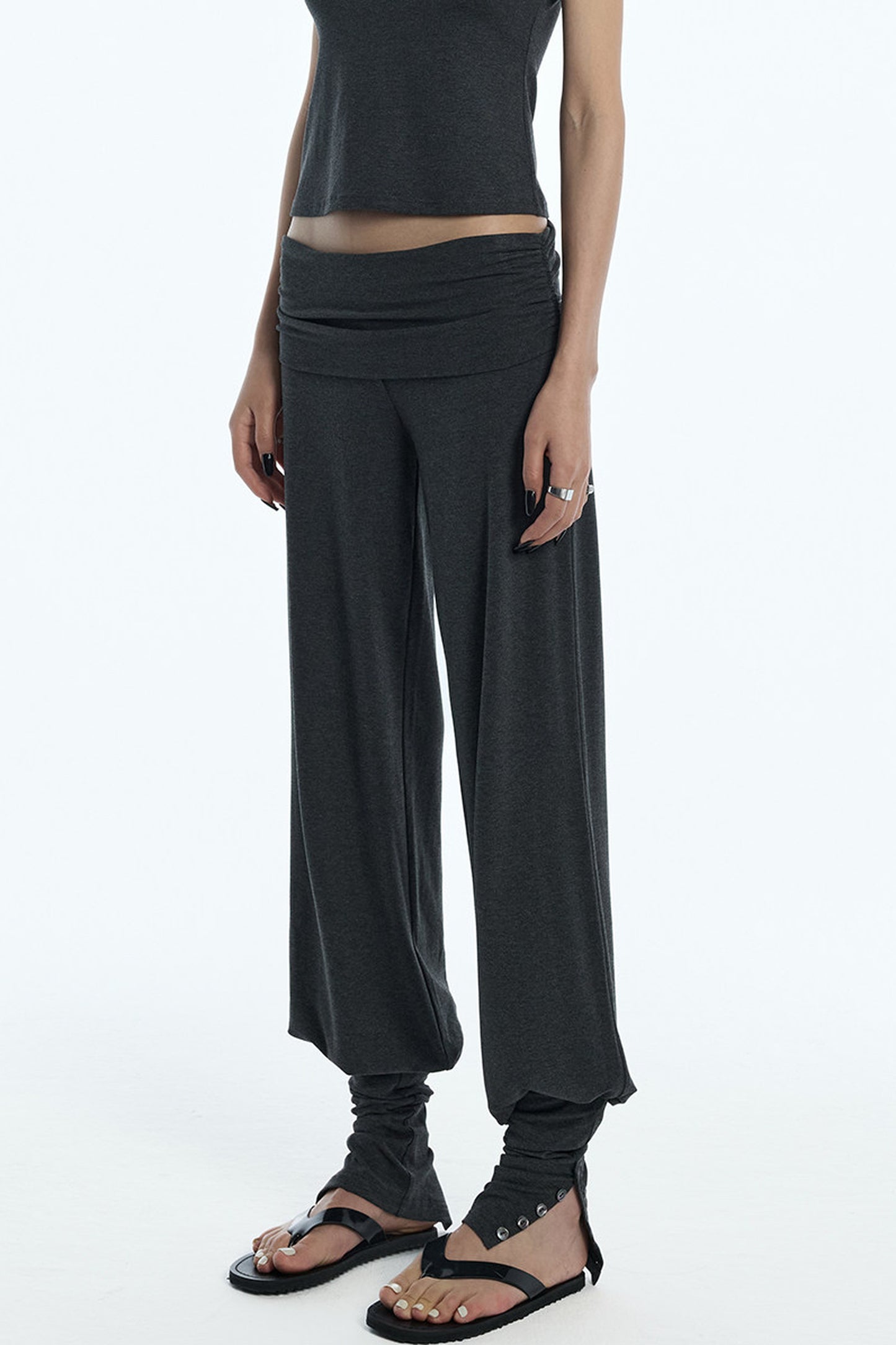 Lyocell One-Shoulder Top And Pants Set-Up