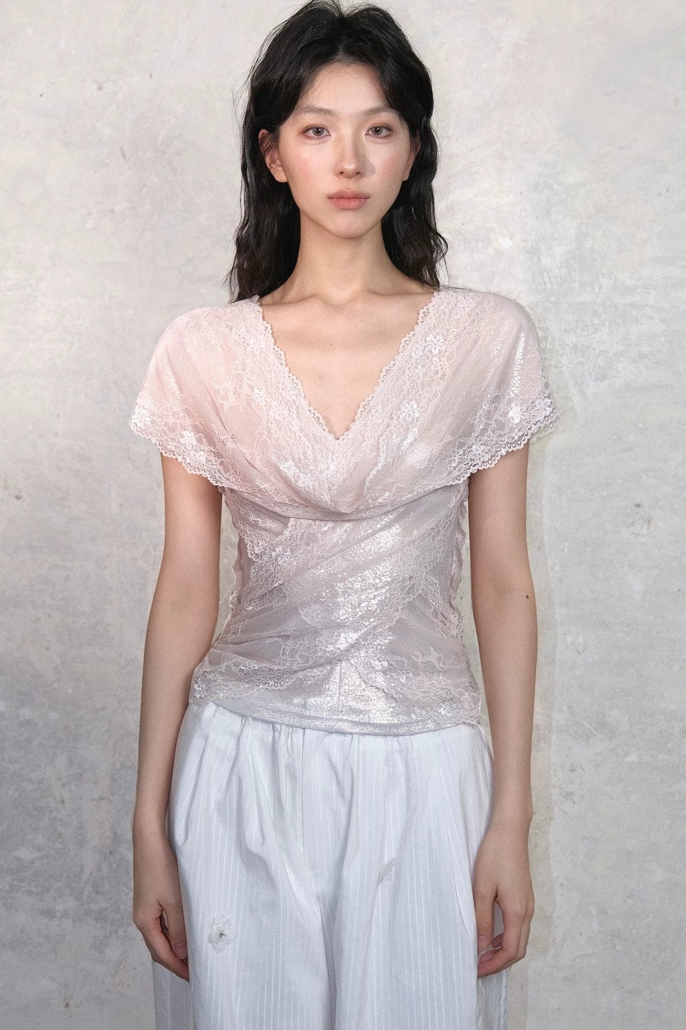 Lace Shimmer Knit Camisole