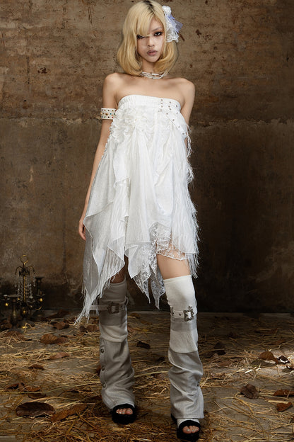 Y2K Low-Waist Leg Warmer Shorts Set-Up
