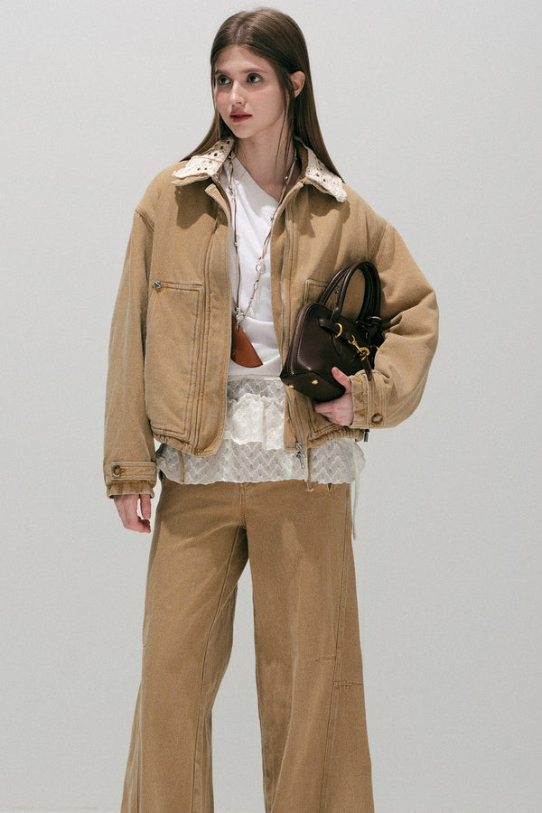 Detachable Hood Parka Jacket
