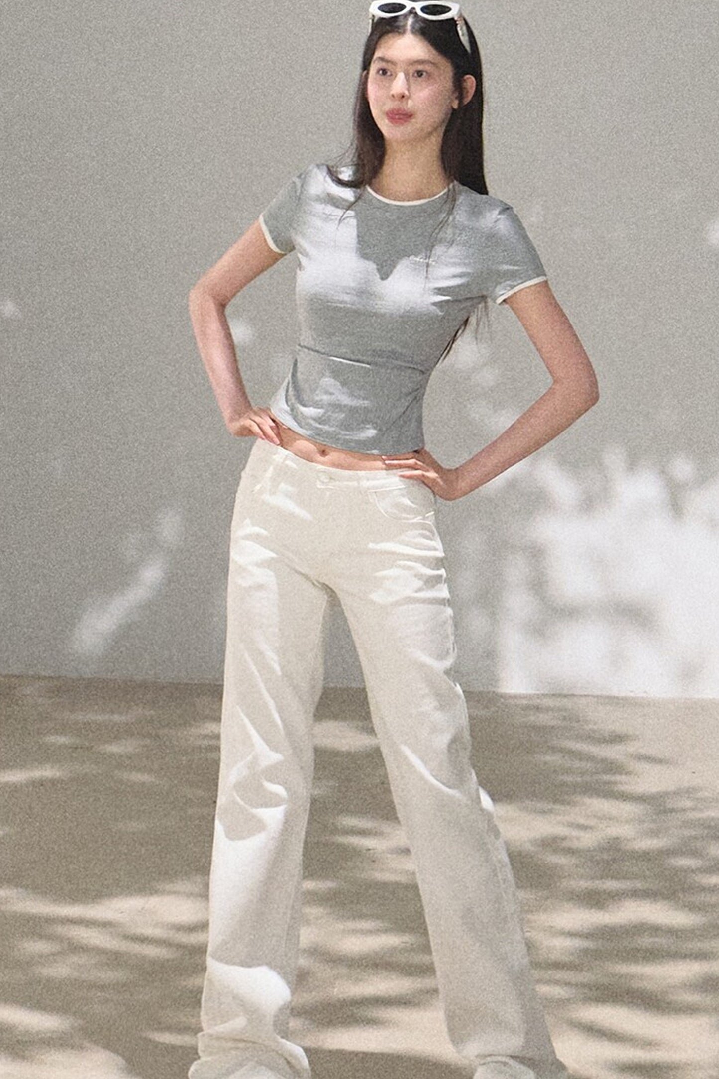 Color-Block Embroidered Summer Top