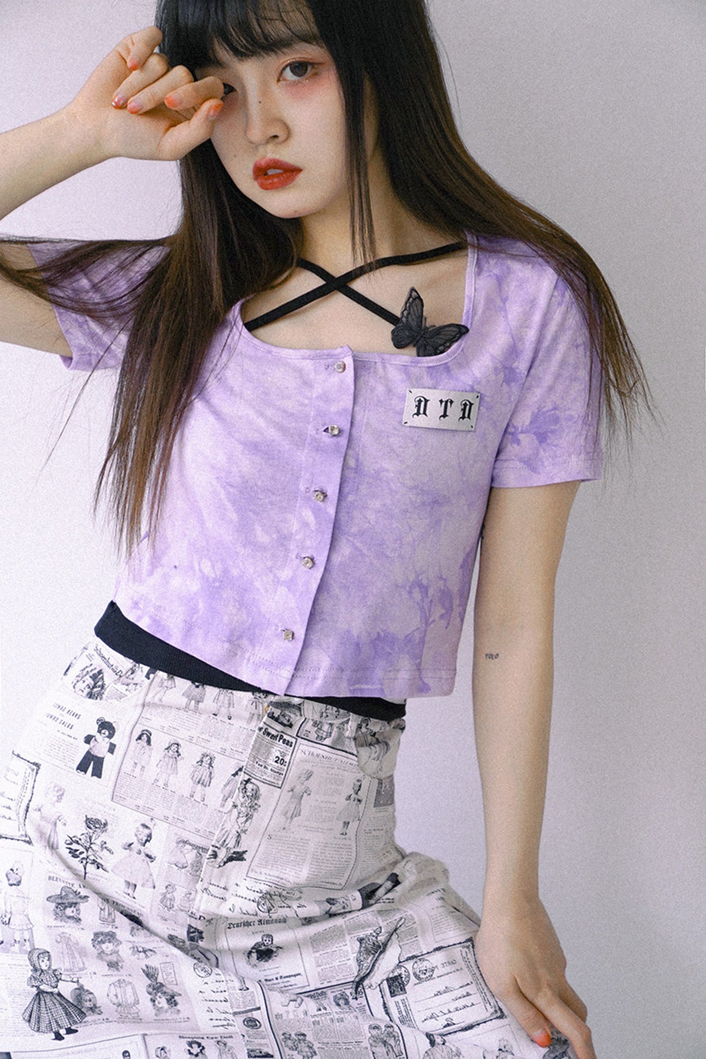 Butterfly Cross Strap Knit Camisole