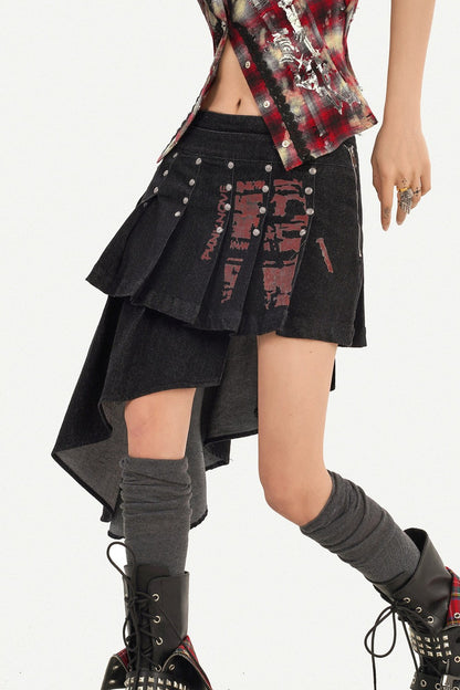 Studded Halter Plaid Camisole