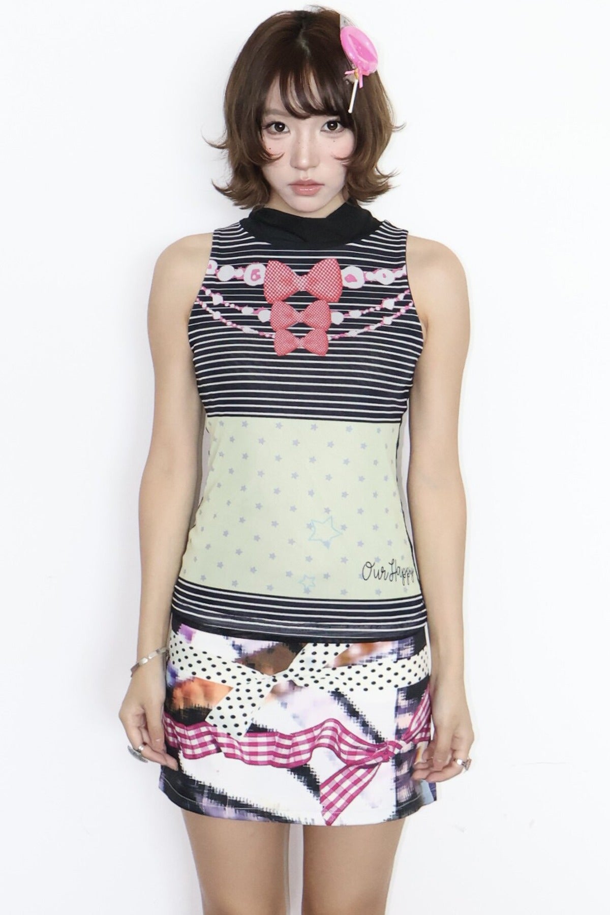 Dreamcore Bow A-Line Mini Skirt