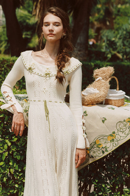 French Pastoral Retro Lazy Simple Knitted Top Set-Up