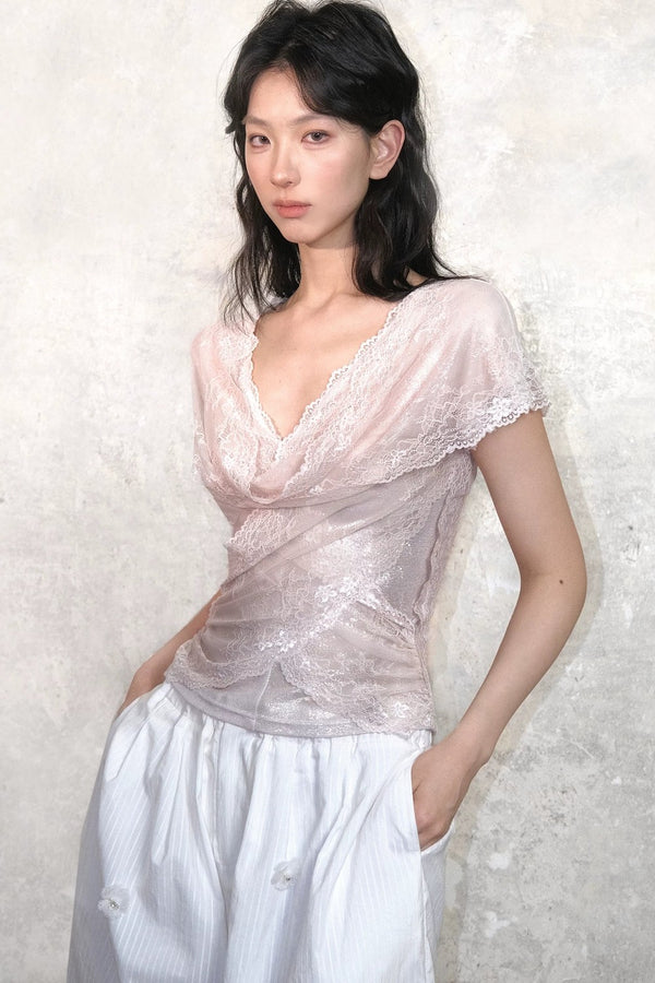 Lace Shimmer Knit Camisole
