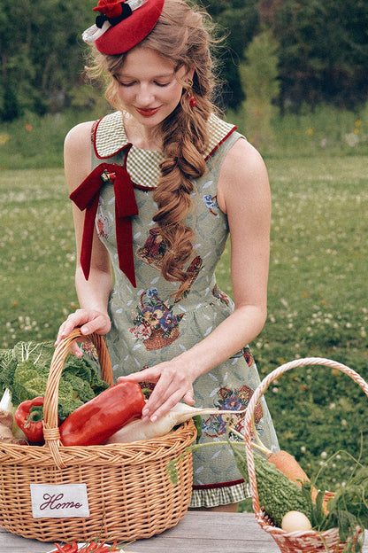Berry Basket Floral Short Dress