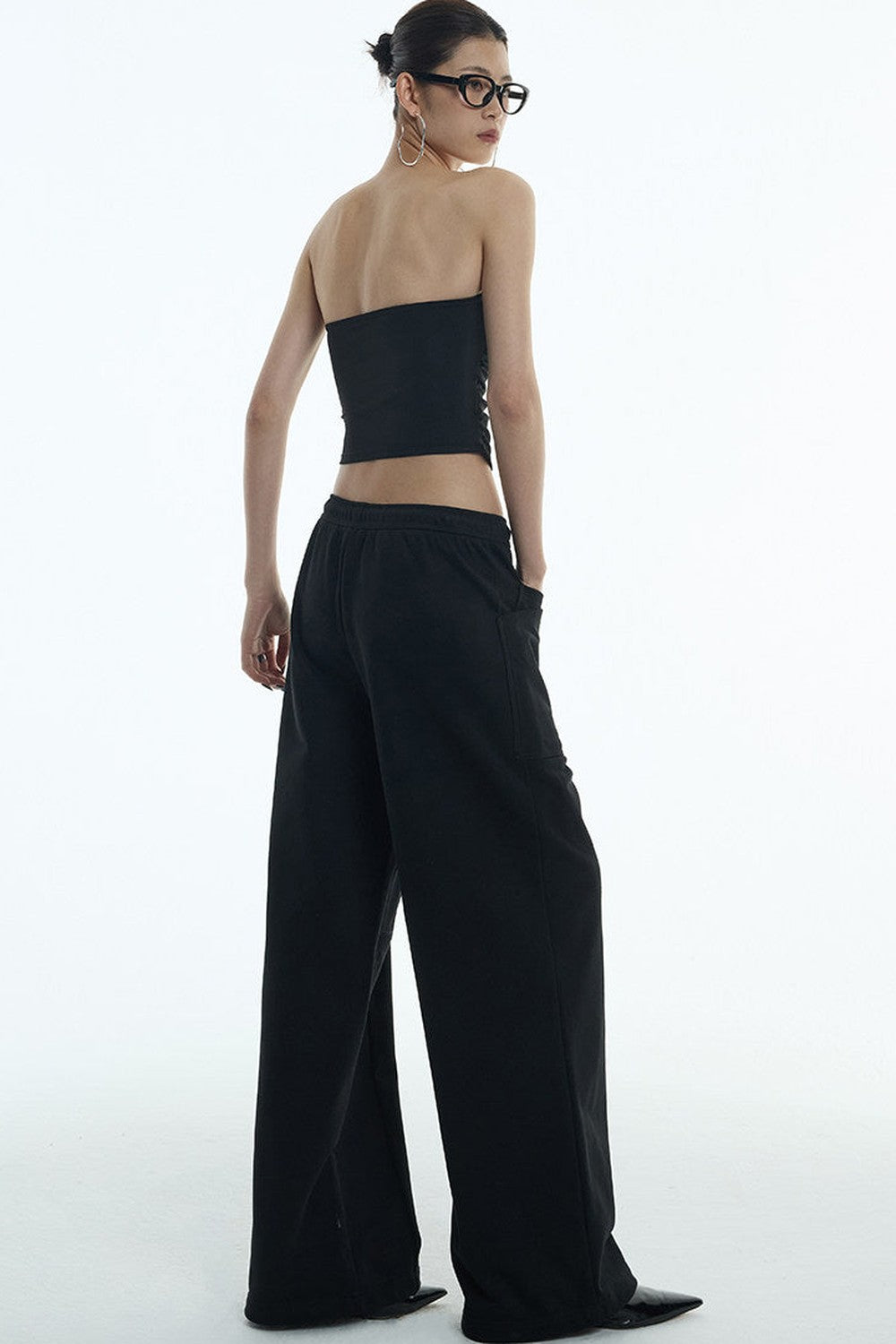 Double-Layer Wide-Leg Sweatpants