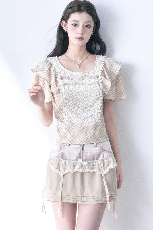 Forgotten Prayer Knitted Patchwork Top