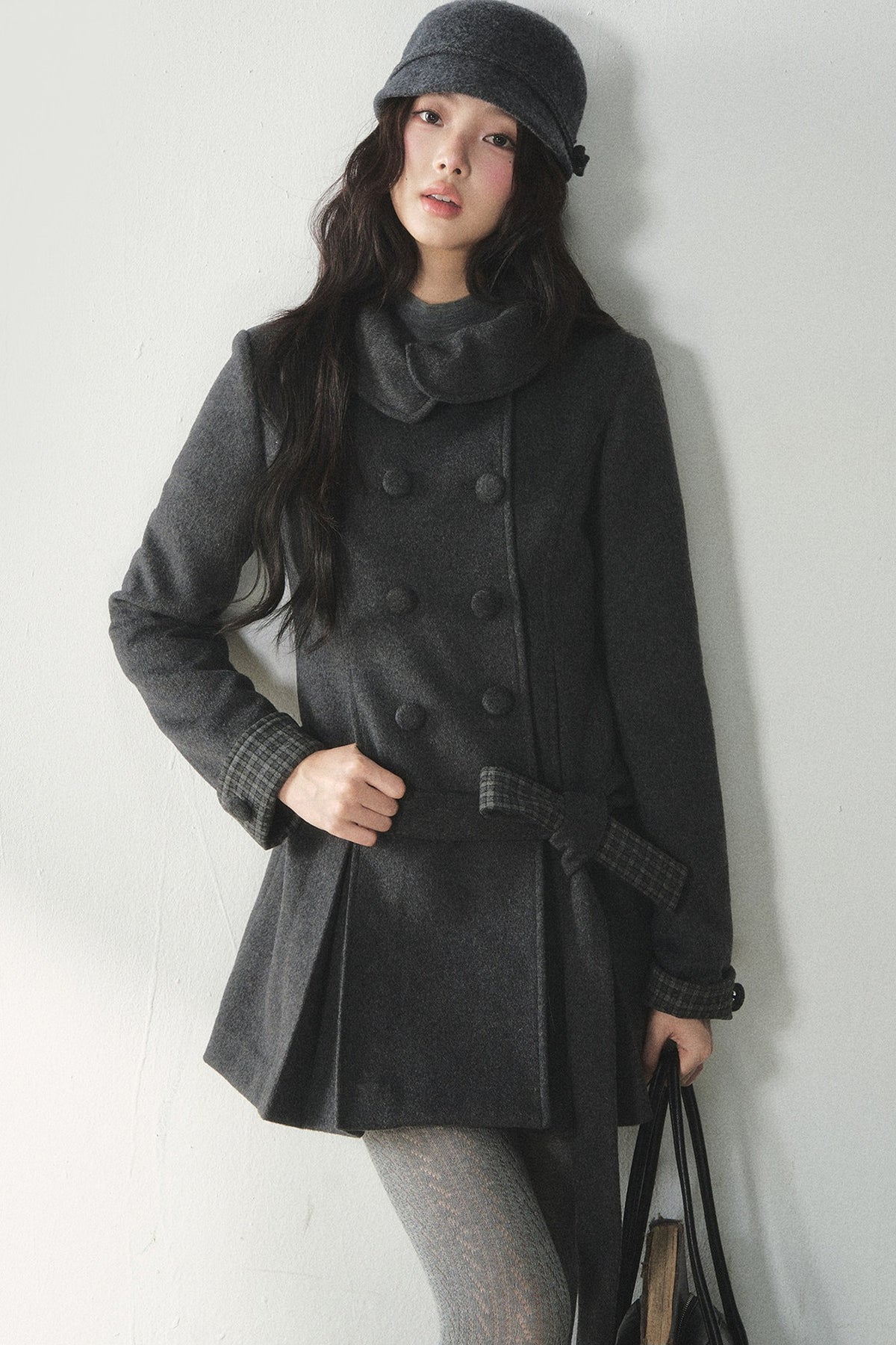Collar Double Breasted Coat