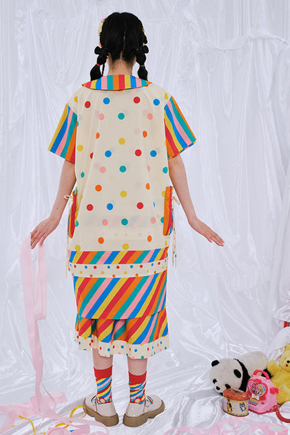 Rainbow Diary Hemdblusenkleid