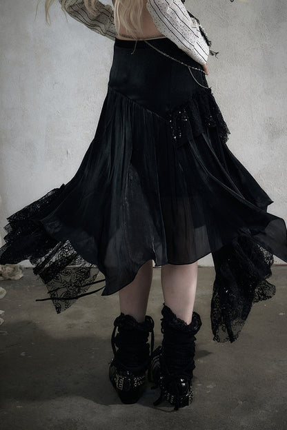 Romantic Lace Chiffon Skirt