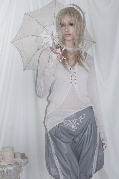 Medieval Embroidered Leather Riding Pants