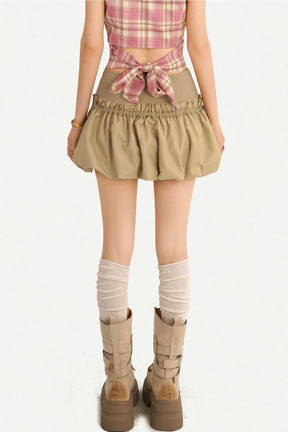 Khaki Floral Bud Skirt