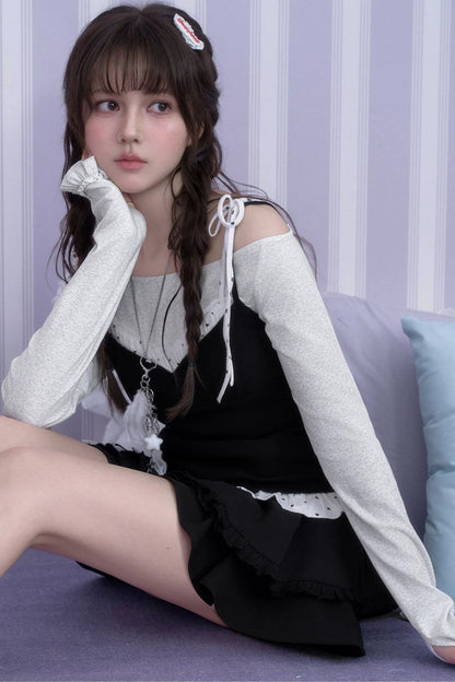 Off-Shoulder Long Sleeve Top