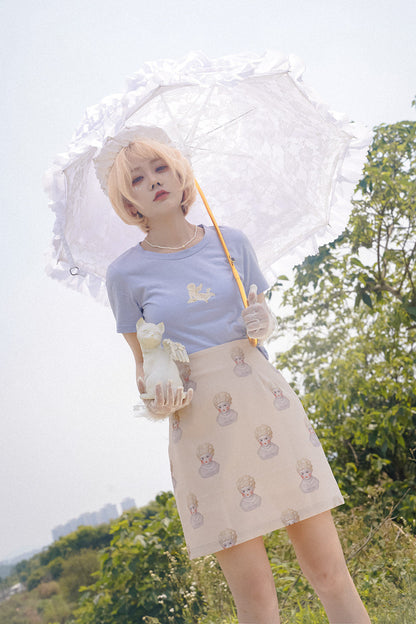 Hand-Painted Ceramic Doll Skirt
