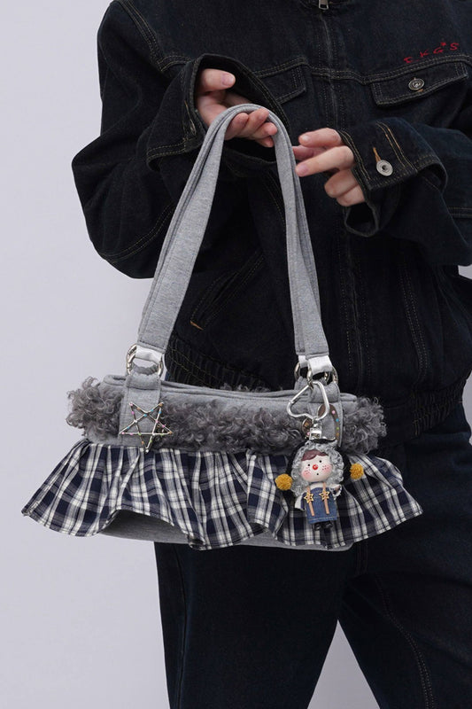 Ballet Style Ruffle Underarm Bag