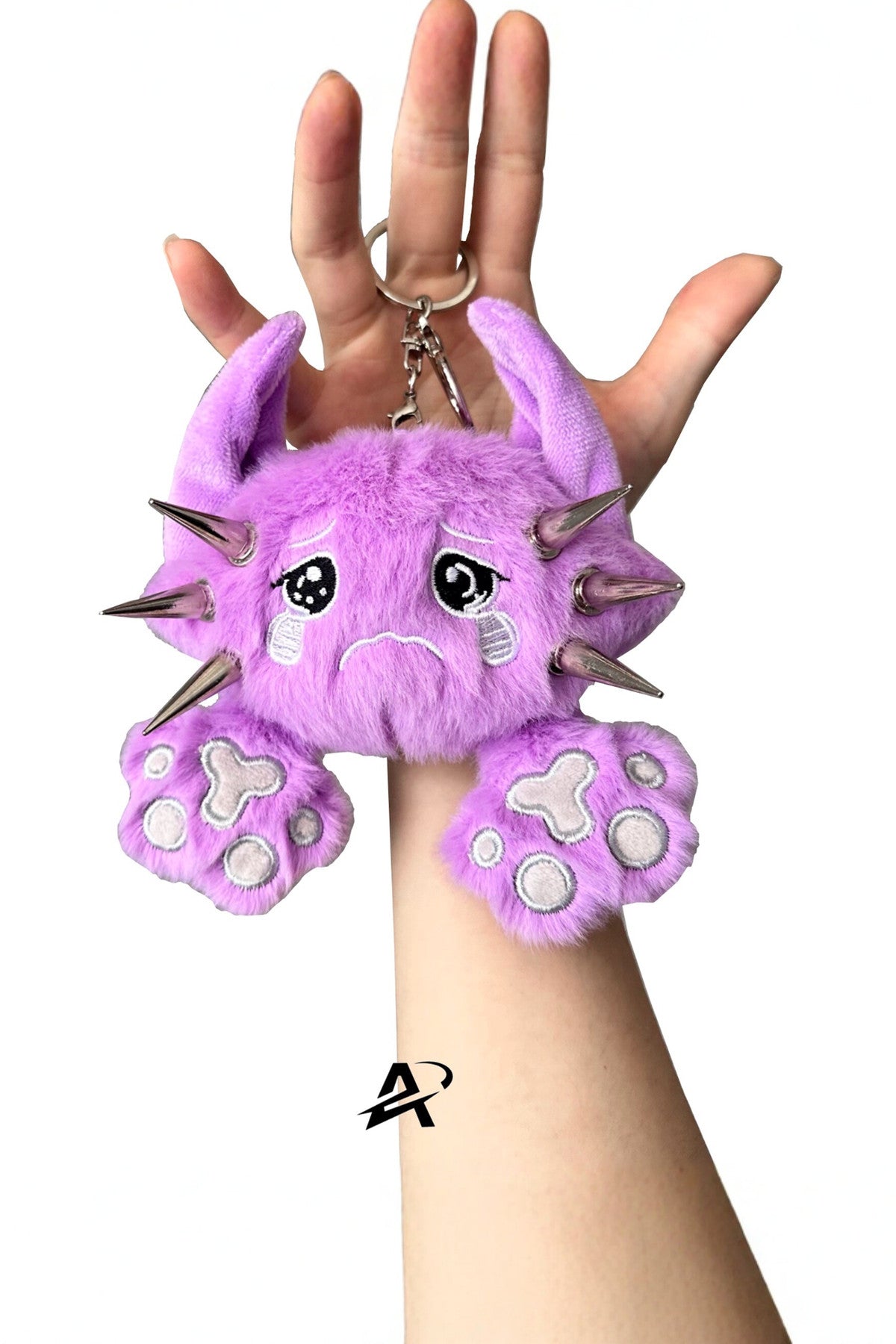 Punk Demon Cat Keychain