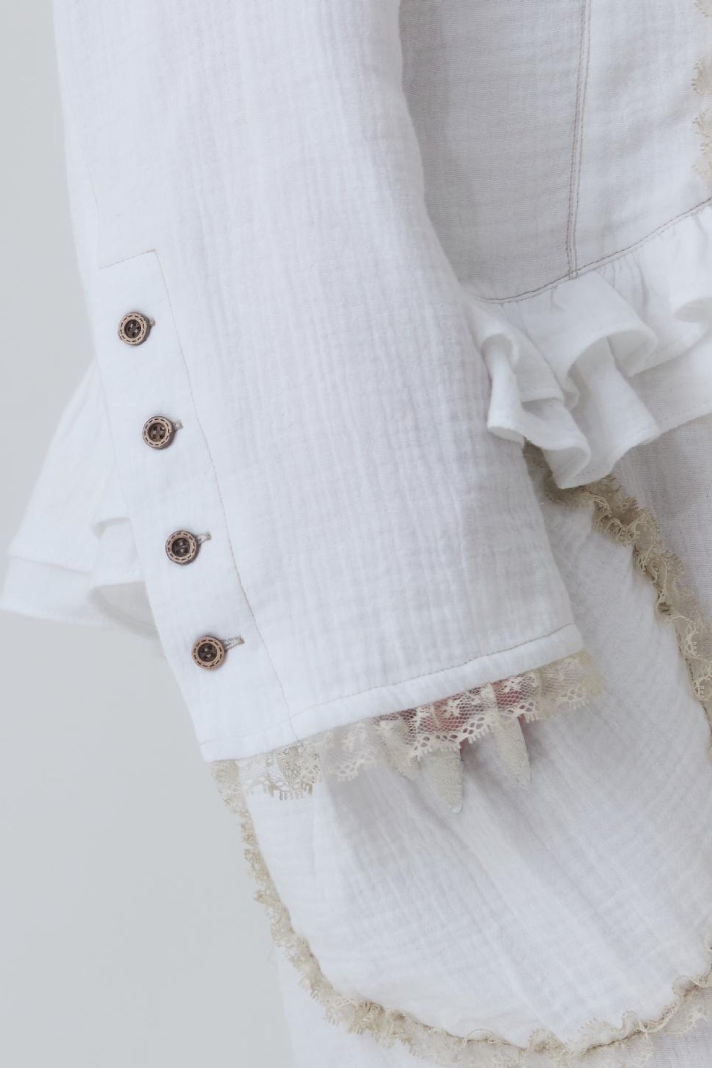 Completo top e pantaloni in cotone ultrasottile stile medievale