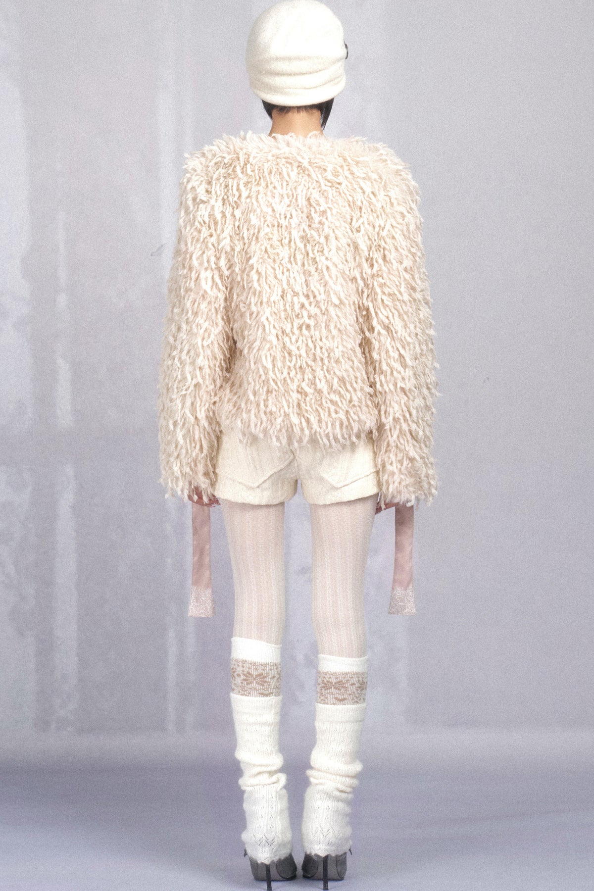 Hooded Lace Knit Patchwork Bodysuit
