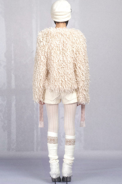 Hooded Lace Knit Patchwork Bodysuit