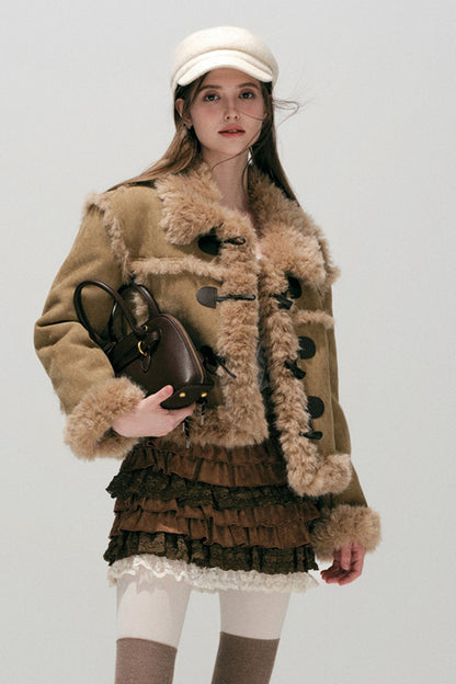 Caramel Eco-Fur Coat