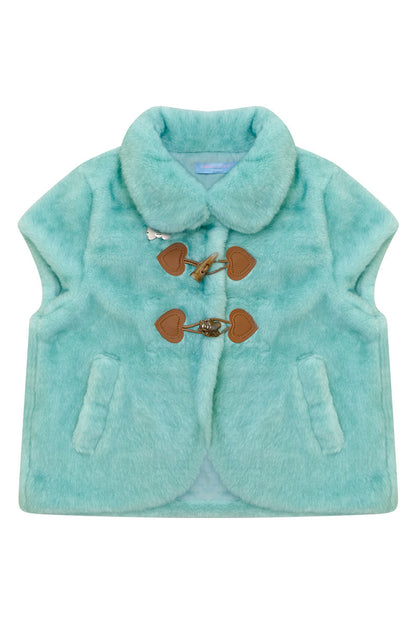 Lamb Wool Toggle Vest Jacket