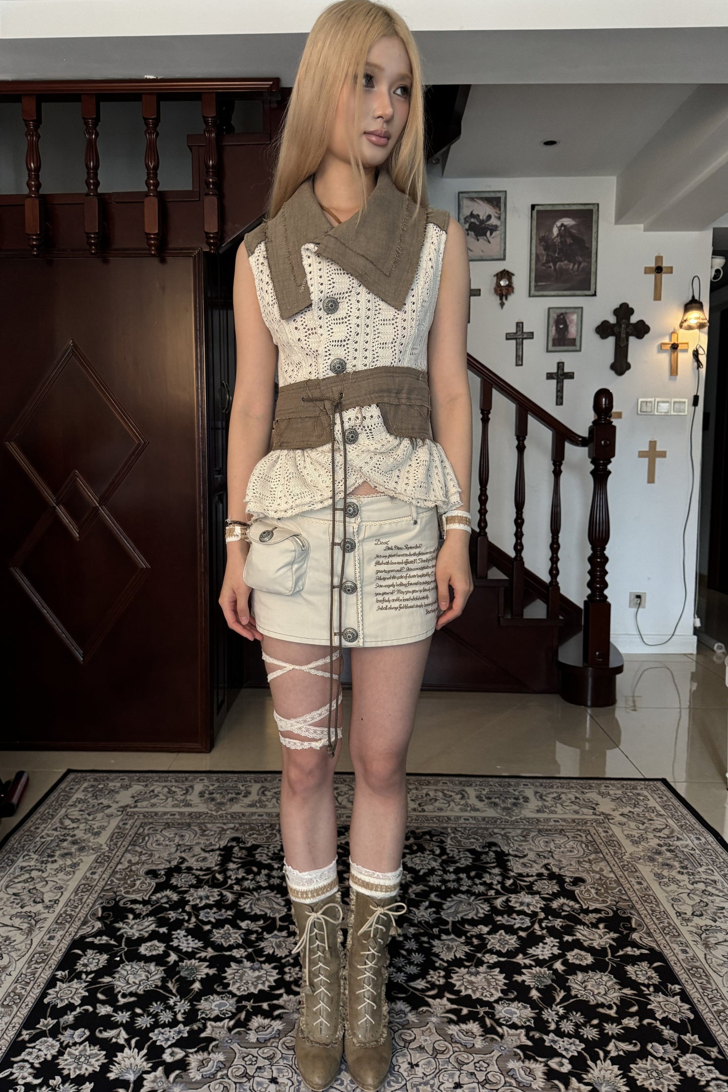 Medieval Forest Knitted Vest