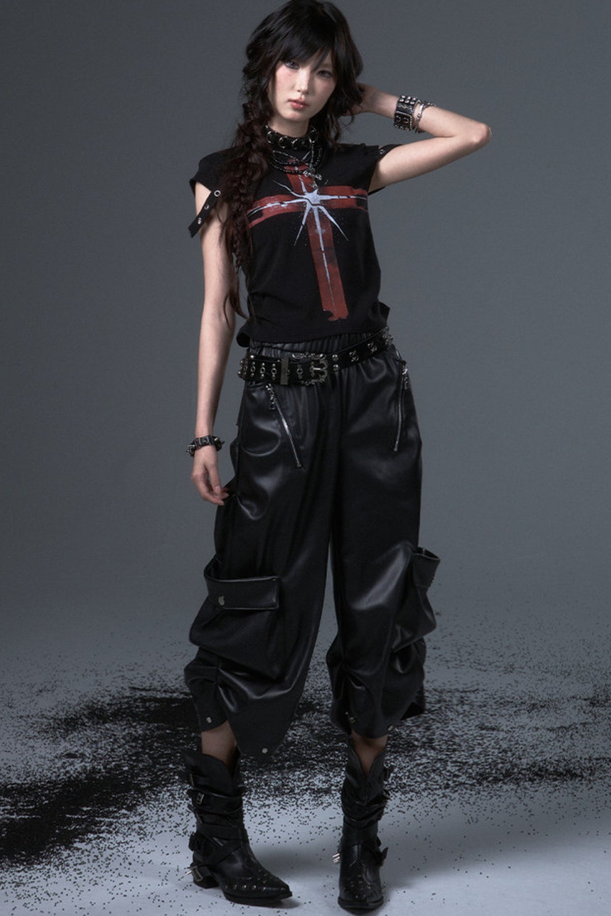 Street Punk Lantern Leather Pants